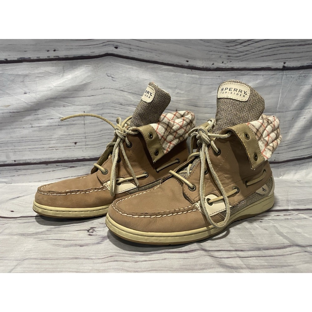 Sperry Top Sider Womens 9531401 Tan Hikerfish Boot Lace Up High Top Size 11M